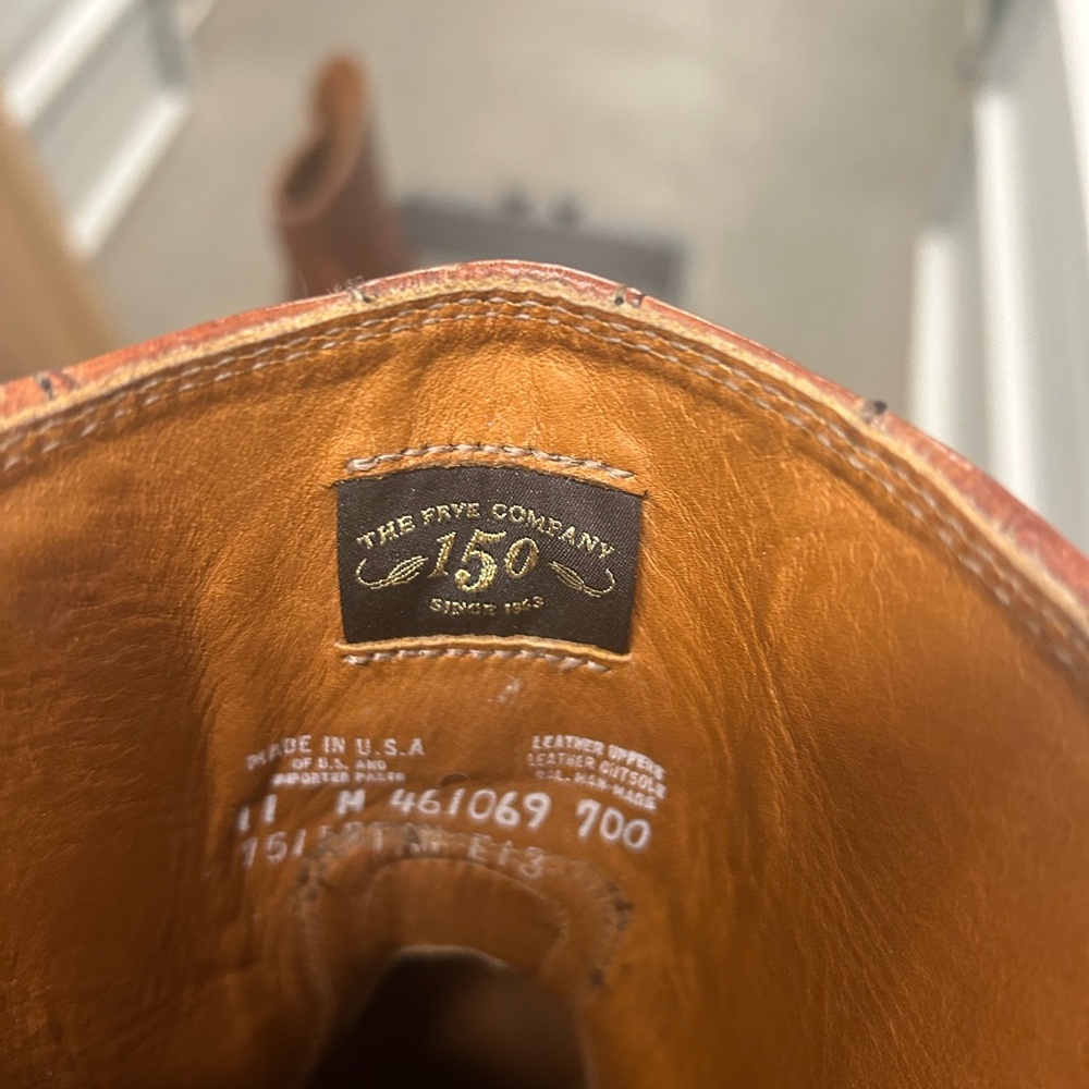 Frye Tan Leather Cowboy Boots - Picture 3 of 4